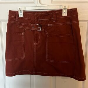 Rust Red size 12 denim skirt
